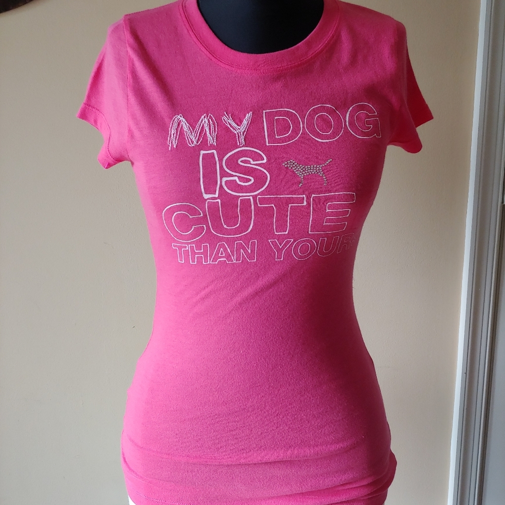 VS Pink "My Dog Is Cuter Than Yours" T-Shirt
